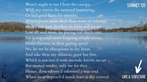 Sonnet 125. William Shakespeare. Audio Reading with Text. "Were’t aught to me I bore the canopy"