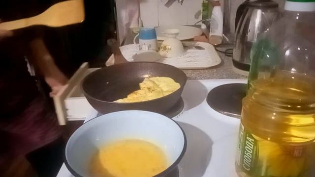 Деревенское утро))Омлет по быстрому / Кисель /Тыква с мёдом запечённая/