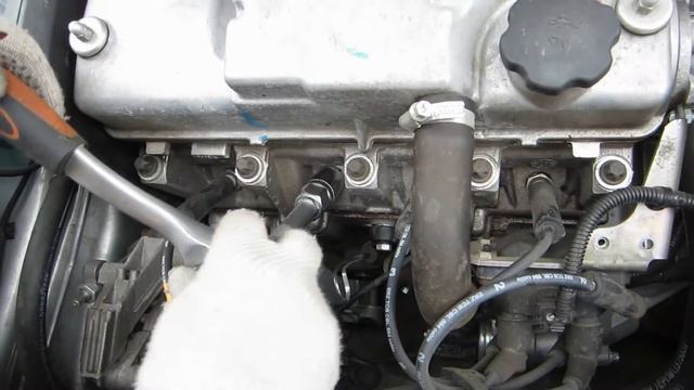 Снятие свечей Датсун он-До смотреть онлайн