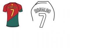 How to Draw Cristiano Ronaldo PORTUGAL Shirt 7  | World Cup CR7