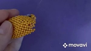 2 часть Морковный корги амигуруми из бисера.(глазки из кабашонов)#амигурумиизбисера #amigurumi