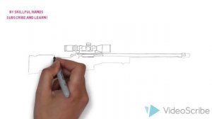 How to Draw a Sniper Rifle AWP / Как нарисовать снайперскую винтовку AWP