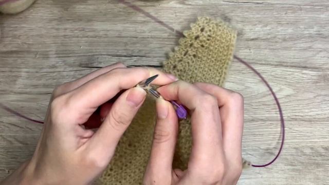 Красивый ажурный край для шали или шарфа