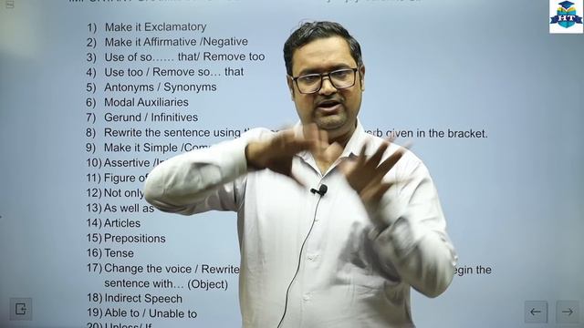Class 12th || Important English Grammar Topics || English Grammar | Board Exam | Prof. Vijay Salunk