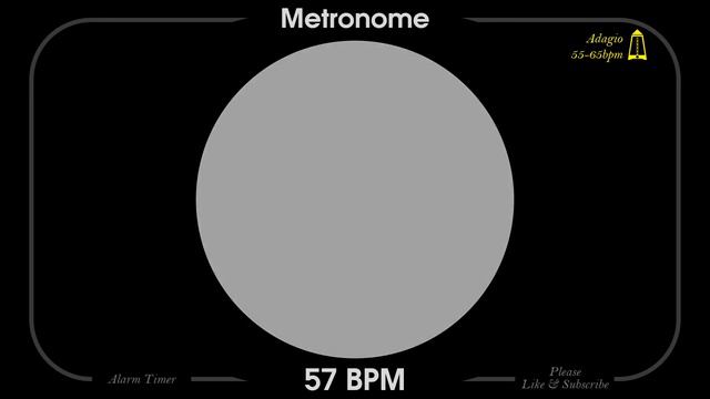 57 BPM Metronome - Adagio - 1080p - TICK and FLASH, Digital, Beats per Minute смотреть онлайн