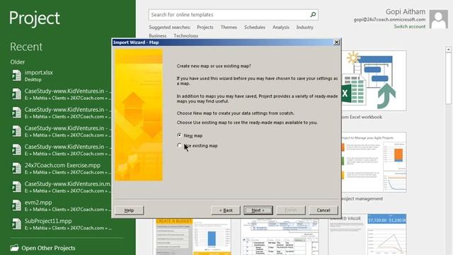 MS Project: Importing data from excel to MS Project
