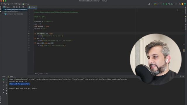 Python control flow: if elif else statements