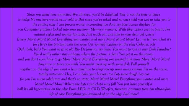 The Brave Little Toaster, Cutting Edge Lyrics смотреть онлайн