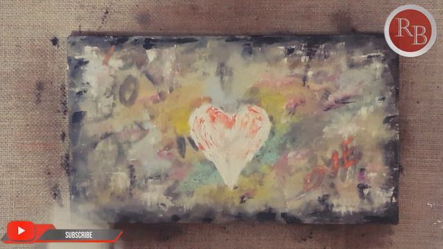 Resim çizme. Resim yapma videoları.Tuval çalışmaları. Soyut Sevgililer günü Akrilik Boya Çalışmalar смотреть онлайн