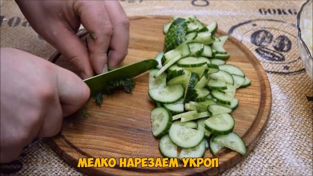 Салат Весенний. Вкусный и простой салат из белокочанной капусты. смотреть онлайн