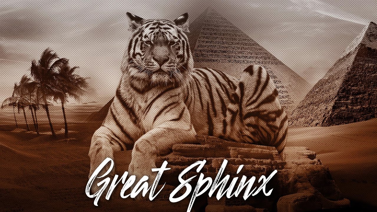 РИСУЮ картину с ТИГРОМ | Большой Сфинкс Египта (Great Sphinx)