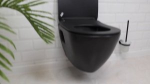 Унитаз подвесной TP325 11SM00E 0000, Creavit, с сиденьем  дюропласт, черный