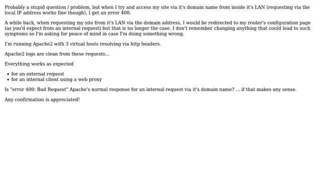 DevOps & SysAdmins: Error 400 on LAN access смотреть онлайн