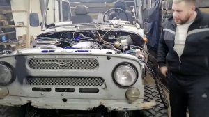 1 UZ-FE VVTI на Уаз. Первый пробный запуск с ключа