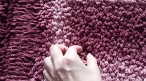 Самый честный отзыв на коврик из Alize Puffy Fine Ombre Batic на подложке.