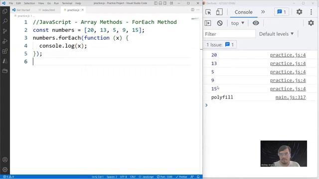 JavaScript Advanced || Array Foreach Method in English