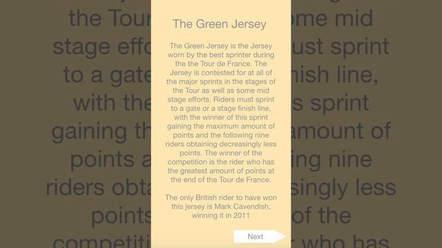 Green Jersey app demonstration