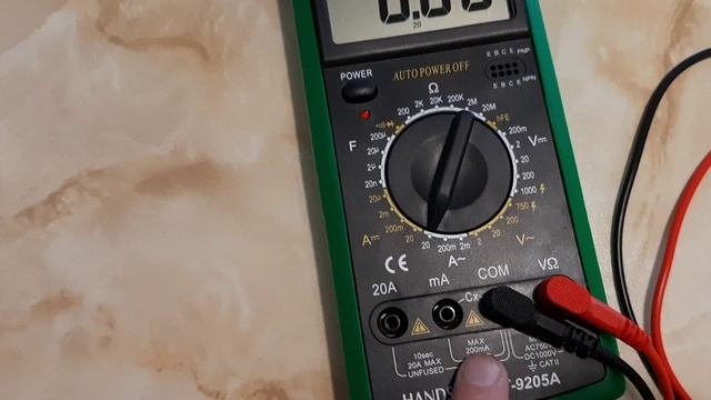 Handskit мультиметр AC DC Цифровой DT9205A смотреть онлайн