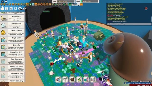 Донатим улитку в Bee Swarm Simulator смотреть онлайн