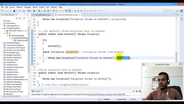 Lecture 89: Java Chained Exceptions Programming Tutorial in Amharic | በአማርኛ смотреть онлайн