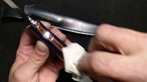 Нож фултанг , сталь N690 , рукоять микарта.