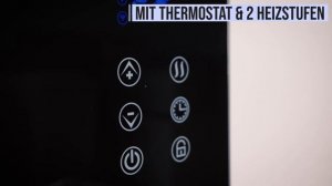 STAHLMANN ZG2000 Glaskonvektor 2000Watt Elektroheizung mit WiFi (Tuya Smart / Smart Life App)