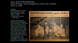 SHOTGUN MARRIAGE - Nothing (Live Unplugged with Orchestra) - rare HQ audio with info