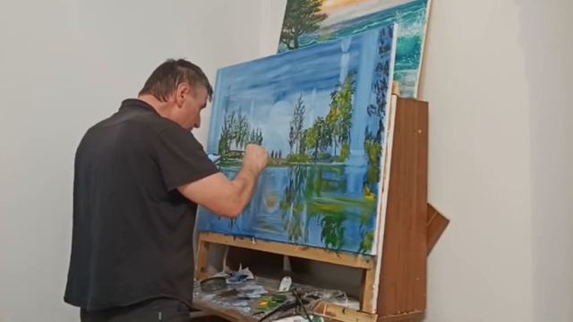 Чеченская живопись 1-этап, мечеть имени, Пророка Мухаммада  (ﷺ) в Шалях!