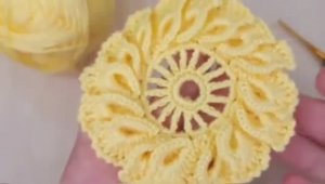 Очень красивый цветочный мотив крючком - Вязание крючком для начинающих