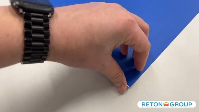 Виниловая плёнка матовая: синяя Reton Group / винил на авто / самоклеющаяся пленка для мебели
