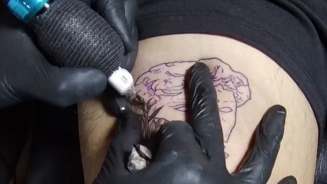 Statue David Tattoo Time Lapse смотреть онлайн