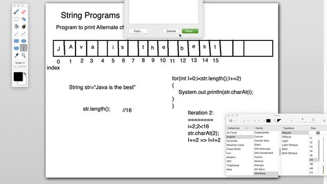 2.String programs in java - Program to print alternate characters of string
