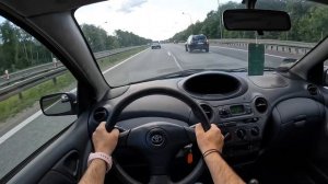 ТЕСТ ДРАЙВ 21 ЛЕТНЕЙ ТОЙОТА ЯРИС(1.0 БЕНЗИН 68Л.С.)ОБЗОР/ВОЖДЕНИЕ ОТ ПЕРВОГО ЛИЦА