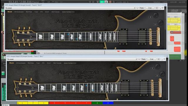 Ample Metal Eclipse Ample Sound AME2 test rhythm guitars1&demo track смотреть онлайн