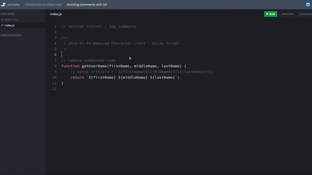 Avoid Code Comments with Git | Clean Code Tutorial смотреть онлайн
