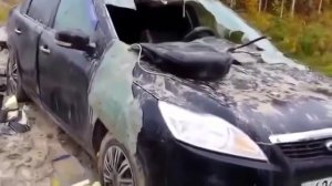 Медведь напал ночью разорвал машину!!! ЖЕСТЬ видео