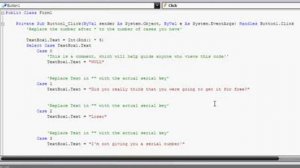 Tutorial#2 - Working with Visual Basic Express - Keygen