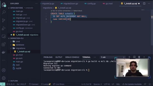 SQL Migrations with Cobra & Golang Migrate