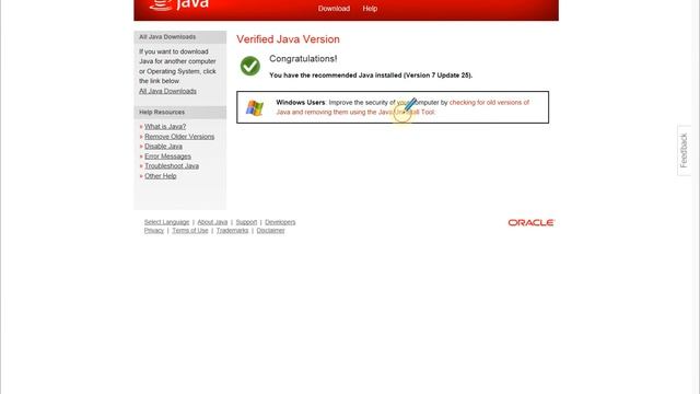 How to verify Java, check for old versions and remove them using the Java Uninstall Tool