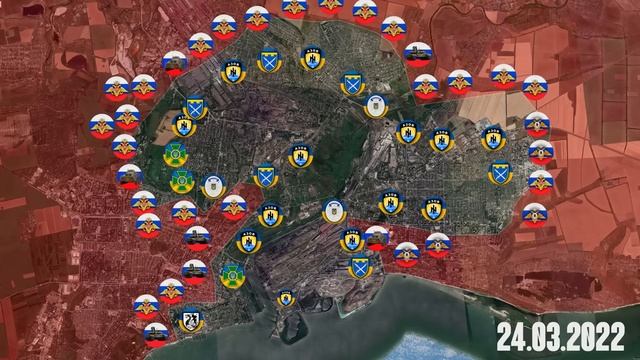 Оборона Мариуполя на карте, окружение и Азовсталь