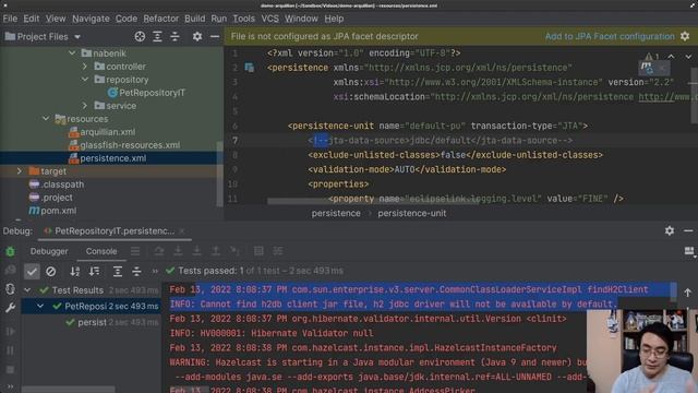 Testing de datos con Payara (Jakarta EE 9), JUnit 5, H2 y Testcontainers (Docker y MySQL) смотреть онлайн