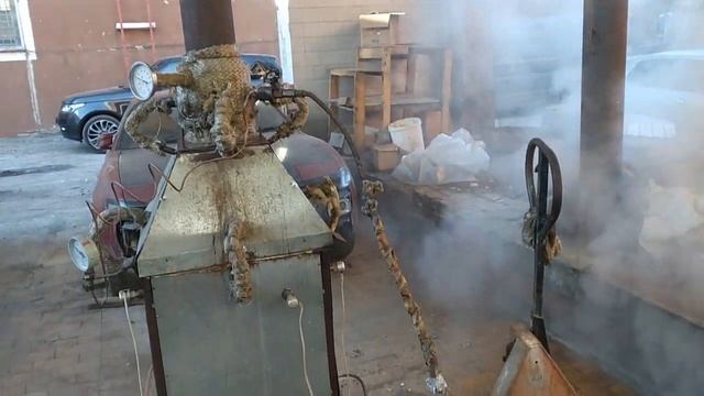 Паровой роторный двигатель (steam rotary engine) - работа с генератором на 5 квт