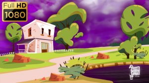 Анимационный фон "Перед грозой". Cartoon background "Before the storm".