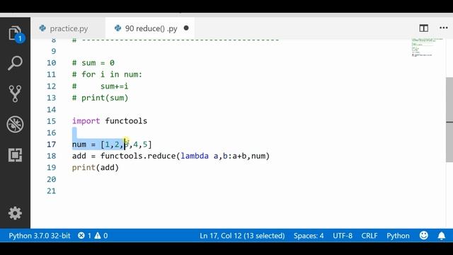 Reduce in  Python || Python tutorial