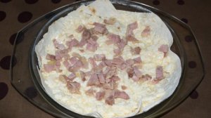 Пирог из лаваша с курицей
