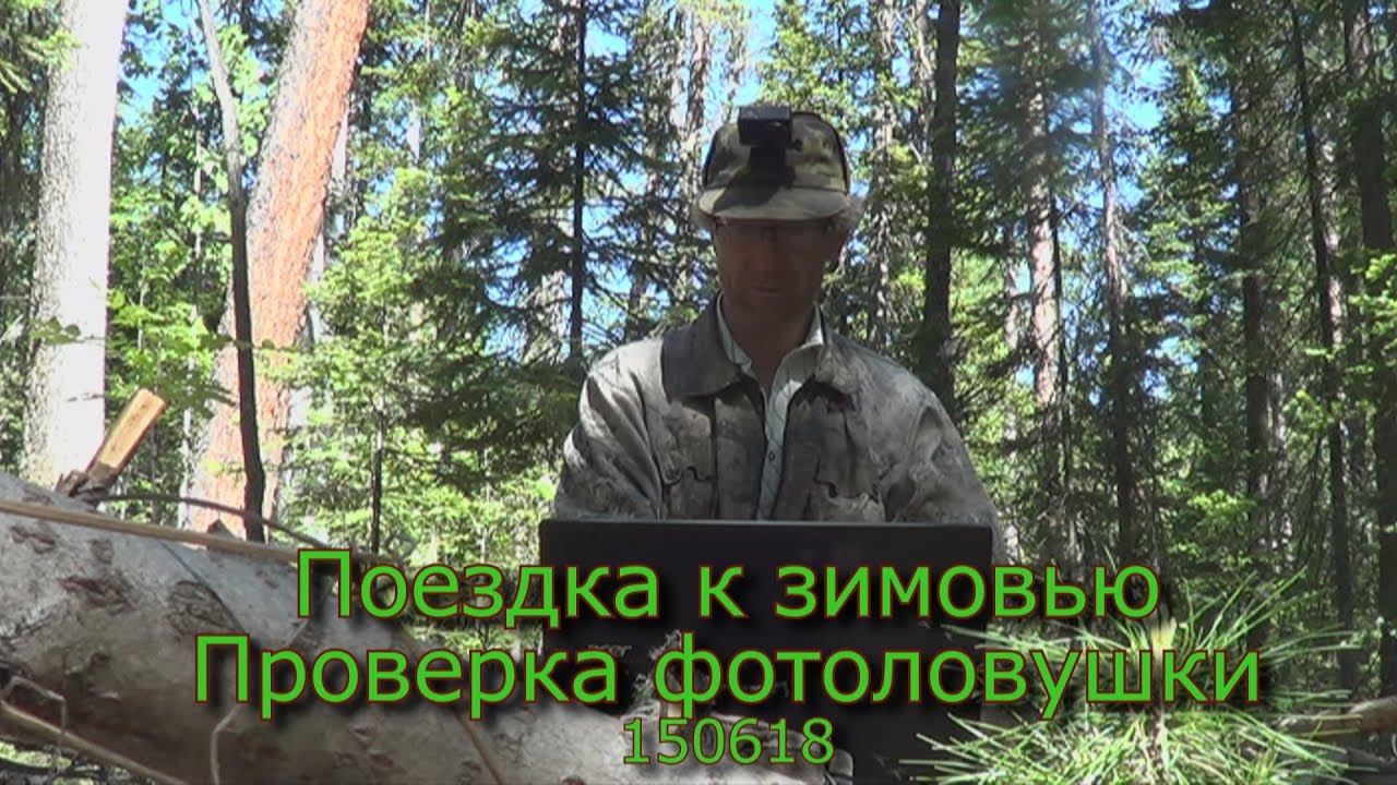Поездка к зимовью Проверка фотоловушки 2 часть 150618