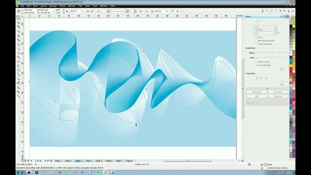 You Can Create Blue Line Wave Vector Background Created in CorelDraw by LRGWall смотреть онлайн