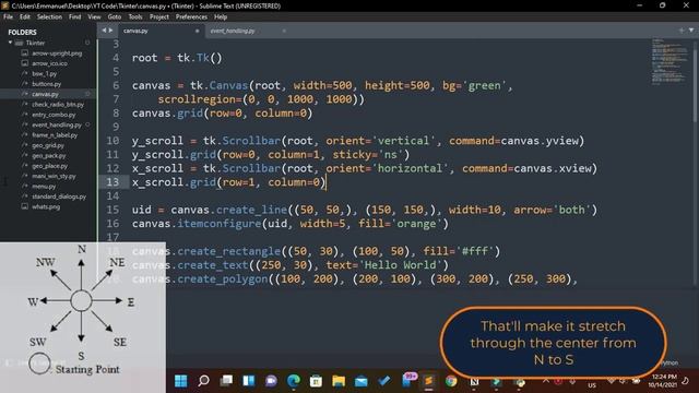 PYTHON TKINTER GUI SIMPLIFIED - Make a Tkinter Canvas scrollable