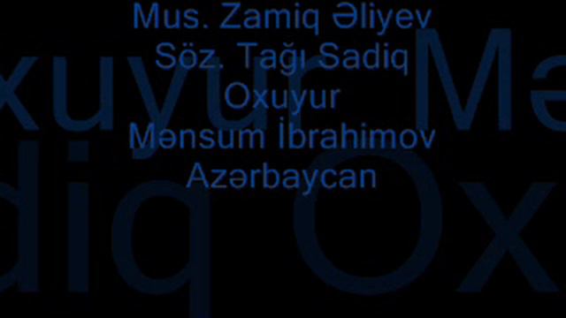 Mensum Ibrahimov. Söz Tağı Sadiq. Mus. Zamiq Əliye