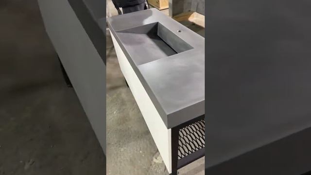 Комплект для ванной комнаты из бетона (два цвета) смотреть онлайн